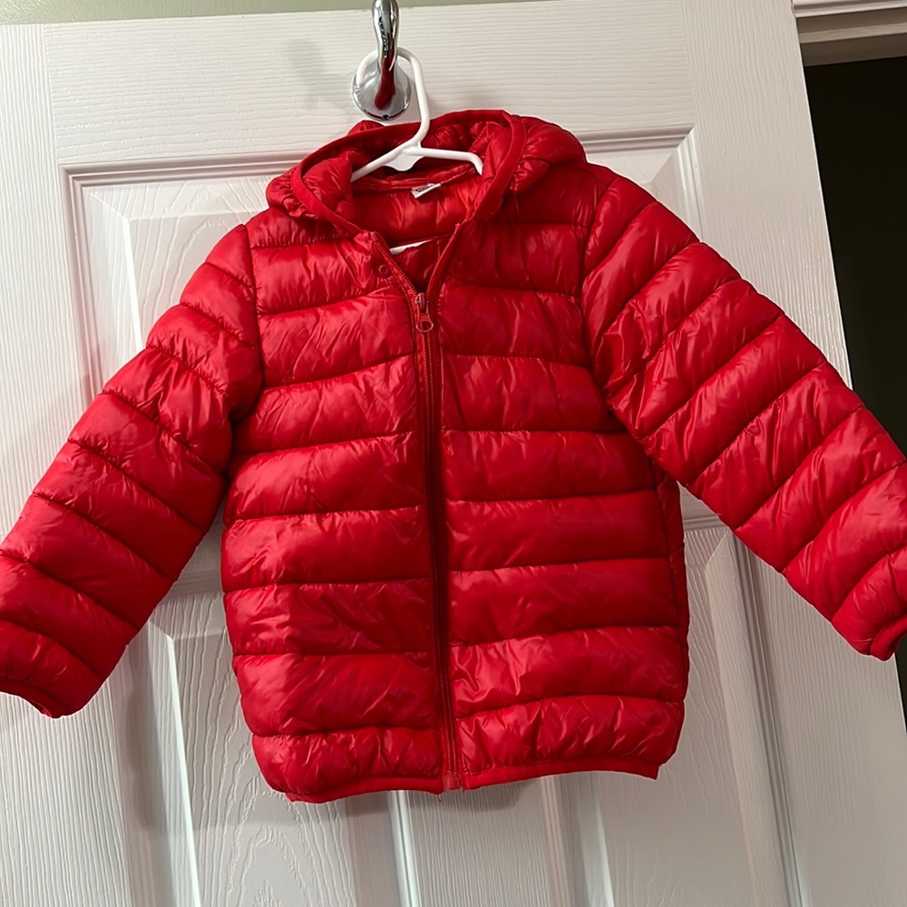 Unisex red puffer jacket